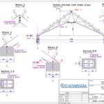 Double pitched roof steel truss